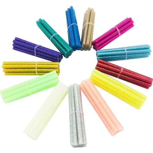 130pcs/lot Colorful Hot Melt Glue Sticks 7mm For Glue Gun High Viscosity Adhesive Repair Tool DIY Art Craft Hand Tool