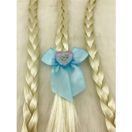 2pcs/lot Disney Frozen childrens doll accessories wig braids Aisha Princess wig rope rubber bands