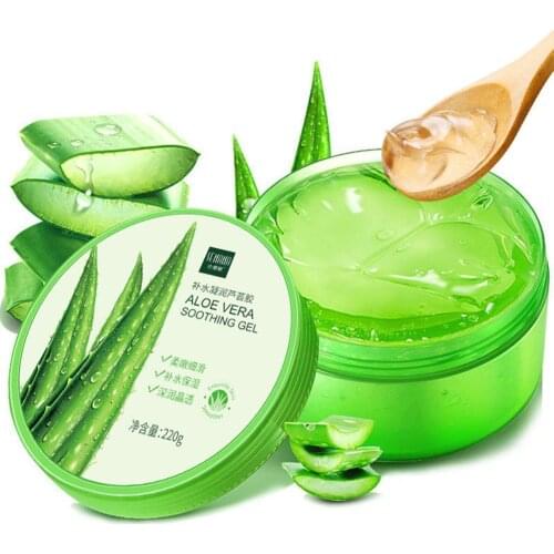 220g Natural Aloe Vera Soothing Gel Skin Care Remove Acne Moisturizing Day Cream After Sun Lotions Aloe Gel Repair Cosmetics