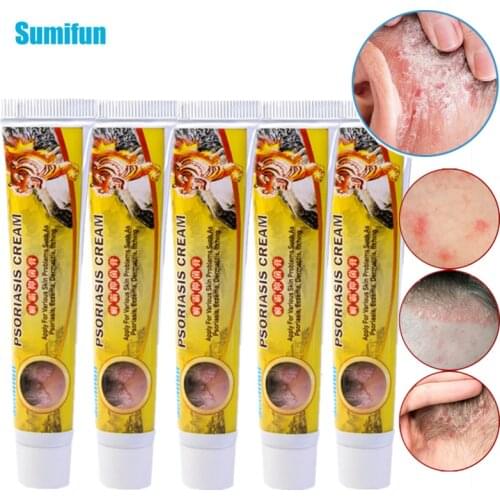 5Pcs Tiger Balm Eczema Cream Psoriasis Antibacterial Dermatitis Pruritus Herbal Anti-itching Medical Plaster Rash Skin CareD3179
