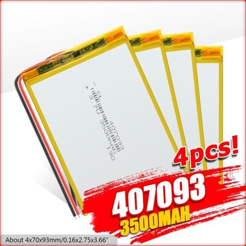 3.7V 3500mah 407093 Tablet update Battery For 7" Tablet Q8, Q88 A13, U25GT,Freeander PD10 3G,PD20 3G TV MTK6575,MTK6577