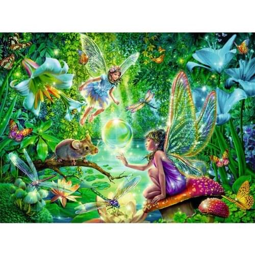DIY 5D Diamond Embroidery The butterfly elf in the forest Diamond Mosaic Diamond painting Home Furnishing decoration painting