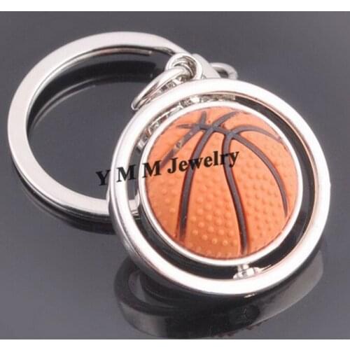 High Quality Alloy Basketball Keyrings Fashion Sports Keychains 20pcs/lot Free Shipping
