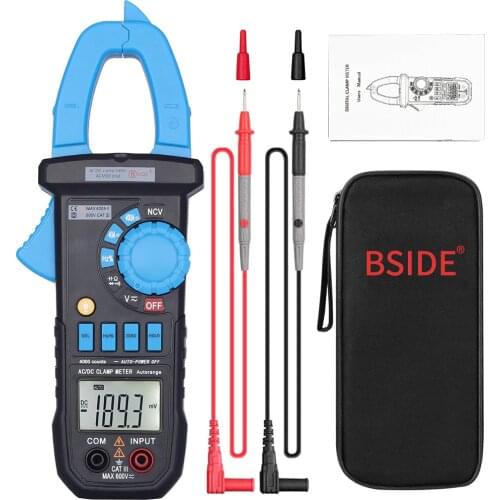 BSIDE Digital Clamp Meter DC AC Current 400A Ammeter Voltage Tester Multimeter Car Voltmeter Ampere Hz Capacitance NCV Ohm Test