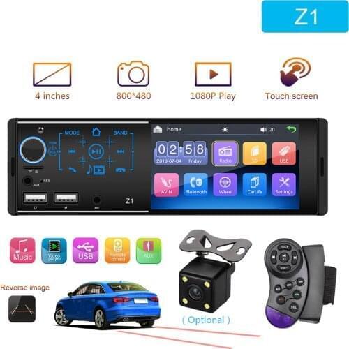 DHL 10PCS Z1 Car MP5 Player Bluetooth 4.1 Inch Touch Screen Auto FM Stereo Audio Radio Car MP5 Player Bluetooth Auto FM Stereo