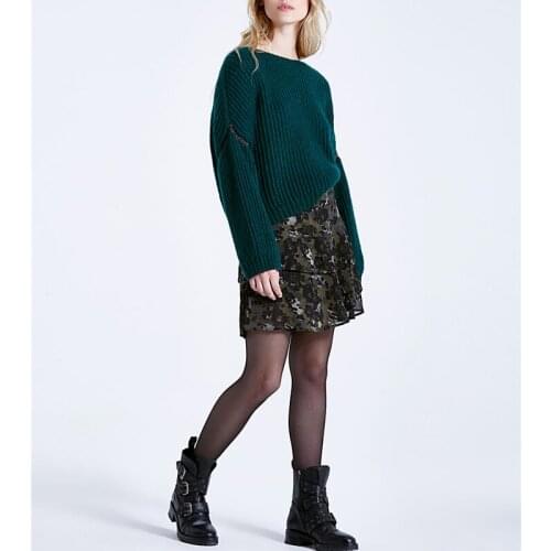 French Niche Camouflage Lace Multi-layer Irregular Asymmetric Skirt
