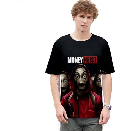 La Casa De Papel T-shirt Money Heist The House of Paper 3d T Shirt Costume Men Women Short Sleeve Sport T-shirts Tee Shirt Tops