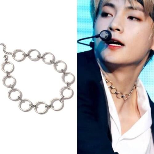 Fashion Jewelry KPOP Bangtan Boys JIMIN Choker Necklaces For Women men Vintage Kolye Circle Collares Colar Pendant Necklace