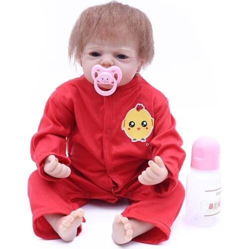 50CM Bebe Reborn Doll Lifelike Cotton Body Silicone Newborn Girl Doll Kids Baby Toys Boneca Children Birthday Gift