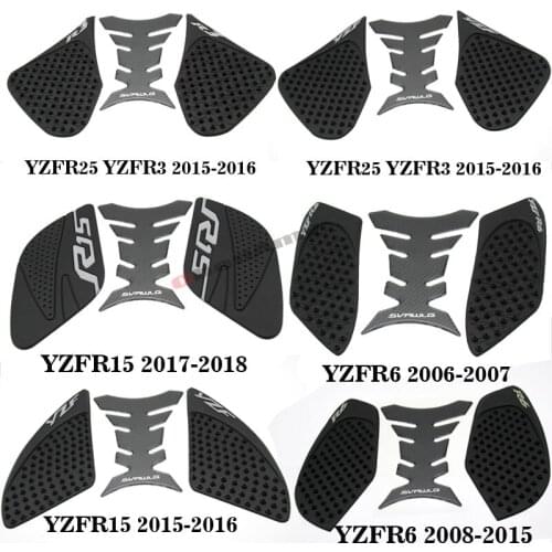 Motorcycle For Yamaha YZFR15 YZFR25 YZFR3 YZFR6 Motorcycle Fuel Tank Pad Anti Slip Protector Stickers Knee Grip Side Decals