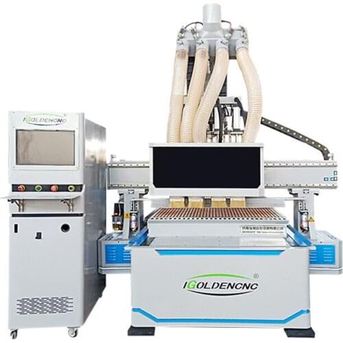 Multi heads ATC cnc cabinet door engraving machine 1325 3 axis Furniture making automatic wood carving router