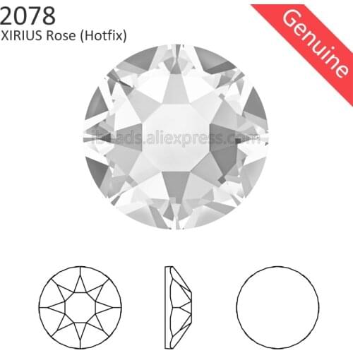 Genuine Crystals from Swarovski 2038 2078 XILION XIRIUS Rose Flat Back Hotfix Rhinestone from Austria for Clothing Decoration