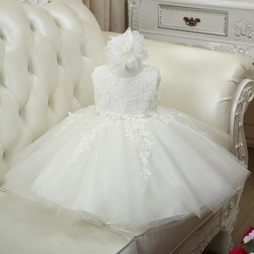 1-12T Children Girls Lace Pricess Dresses Flower Tulle Dress Infant Kids Sleevesless Dress Children Girls Wedding Party Clothes
