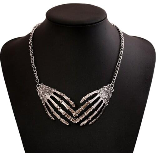 LOVBEAFAS Classic Punk Necklaces Pendants Hand Claw Anatomic Retro Vintage Necklace