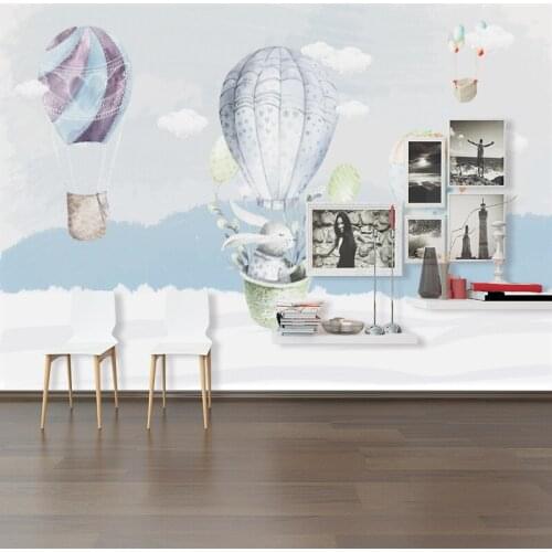 Custom Mural Wallpaper Watercolor Hand Painted Childrens Room Background Wall Painting