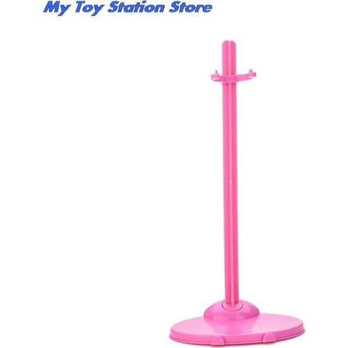 HOT Plastic Hangers Stand Doll Hangers Stand for girl Doll Dress Clothes Accessories Pink Clear