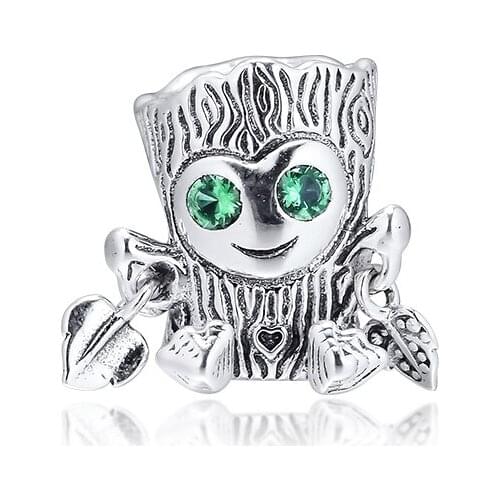 QANDOCCI Silver 925 Jewelry Sweet Tree Monster Charm Fits Original Bracelets Sterling Silver Beads