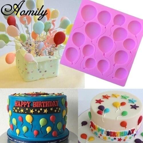 Amoliy Balloons Silicone Mold Fondant Cake Sugarcraft Chocolate Mold Cake Decorating Tools Baking Tools Cristmas Decoration