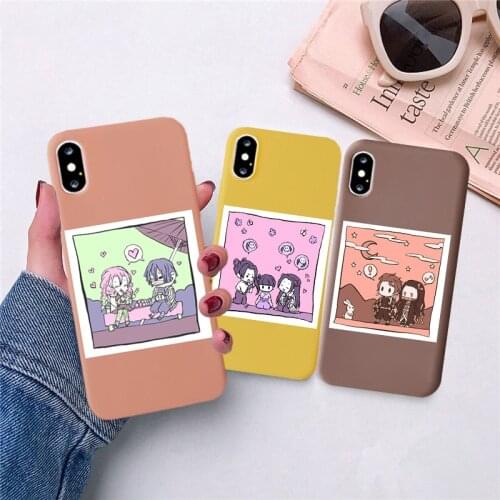 Kamado Nezuko Kimetsu No Yaiba Demon Slayer Silicone Phone Case for iPhone X XS XR 12 11 Pro Max 7 8 6 6S Plus SE2020 Cover