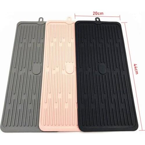 Silicone Dish Drying Mat Heat Resistant Trivets for Kitchen Counter Draining Mat Sink Mat Hot Pads for Multiple Usage
