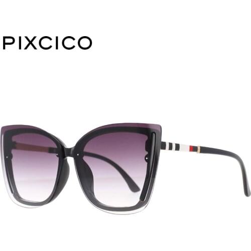 53307 Occhiali Da Sole Donna Retro Cat Eye Big Frame Sunglasses Women Luxury Brand Designer Vu400 Lunette De Soleil Femme Luxe