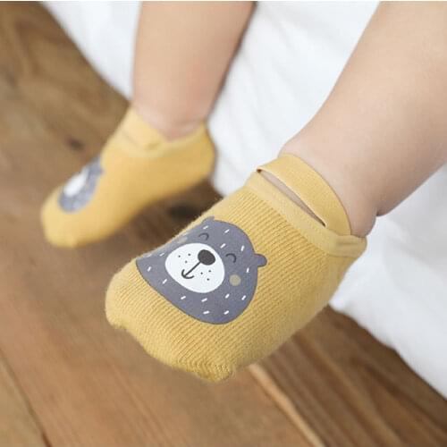 Spring and Autumn New Baby Room Socks Cartoon Printing Glue Baby firstwalker Childrens Non-Slip Toddler Shoes Socks