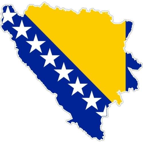 Sticker Car Moto Map Flag Vinyl Outside Wall Decal Macbbook Bosnia