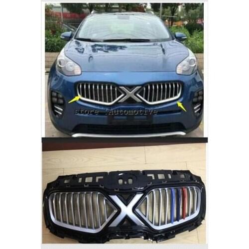 TOP QUALITY FRONT RACING GRILL GRILLE CAR STYLING fit for kia SPORTAGE KX5 2016 2017 FRONT GRILL RACING GRILL with free ship