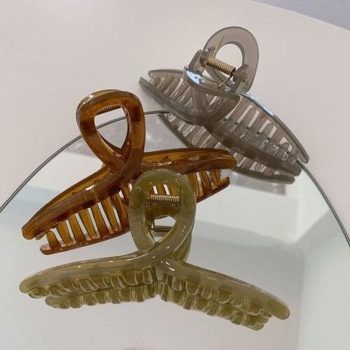 Cool Color Hair Claws Crab Women Large Geometric Cross Square Hair Clip Matte Frosted Hairpins Barrettes Lady Hair Accessories