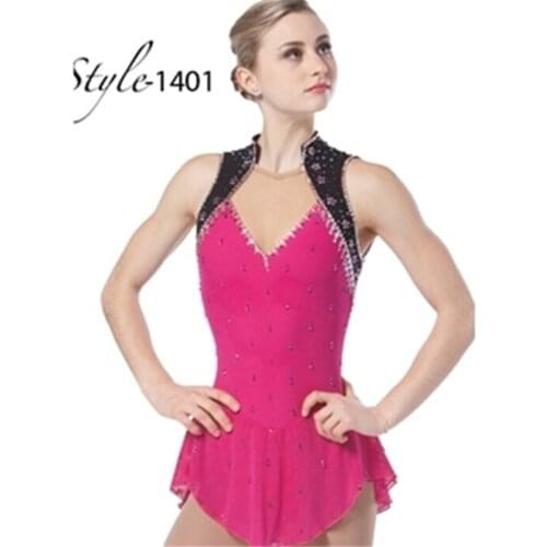 2016 Competition Figure Ice Skating Dresses For Women With Spandex Beautiful New Brand Figure Skating Competition Dress DR2561