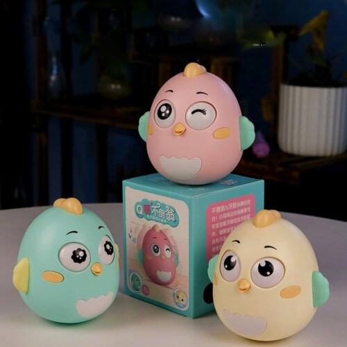 1Pc Baby Early Learning Crisp Ringtone Cute Chick Tumbler Toys Childrens Gifts Education Puzzle Doll Waterway Dual-use Tumbler