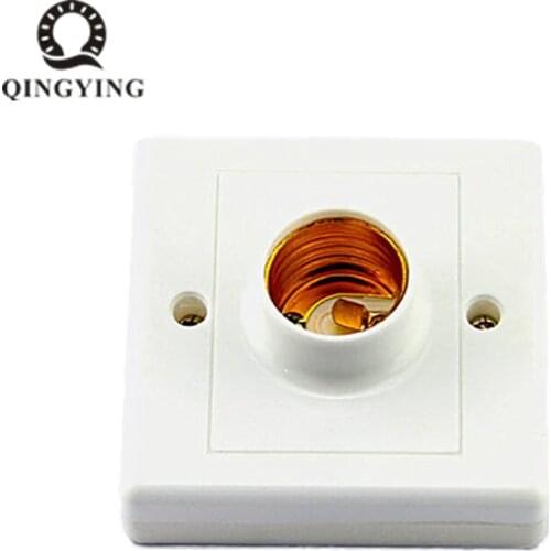 2pcs E27 Square Lamp Holder, 86mm x 86mm Lamp Bulb Socket Light Bases Converter, flame Retardant Fireproof Material
