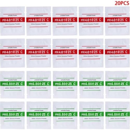 20 Pcs PH Buffer Solution Powder PH For Test Meter Measure Calibration 4.01 6.86
