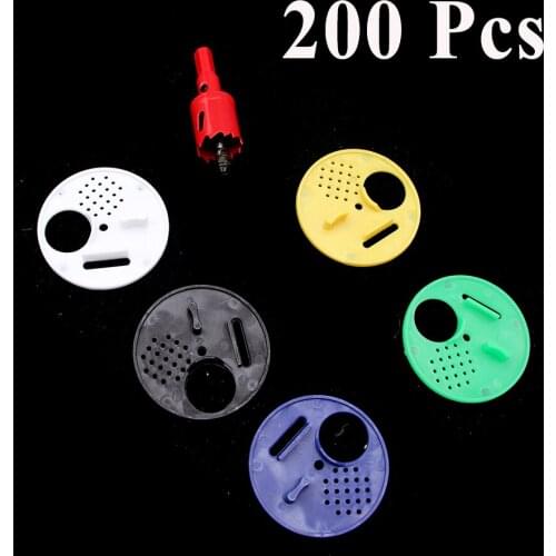 200PCS Wholesale Vent Ventilate Hole Round Beehive Rotary 53mm Entrance Gate Disc Plastic Nest Door M42 Metal Opener Beekeeping
