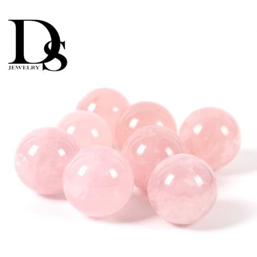 6 Pcs 2cm Clear Quartz Ball Natural Rose Quartz Amethyst Obsidian Crystals Sphere Chakra Stones Healing Minerals Meditation Gift