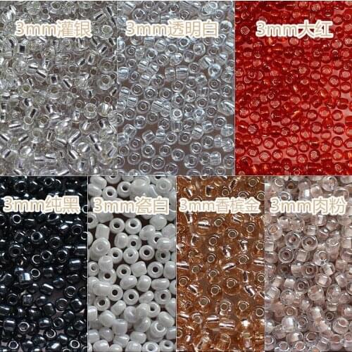 600 Pieces Delicate Mini Garment Beads For Needle Work Jewelry Making Accessories 3mm