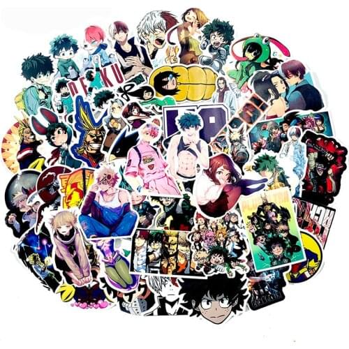 73Pcs Japanese Anime My Hero Academia Cartoon Stickers For Refrigerator Suitcase Scooter Scrapbook Diary Childrens Toy Sticker