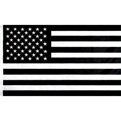 90*150cm Black and white American flag