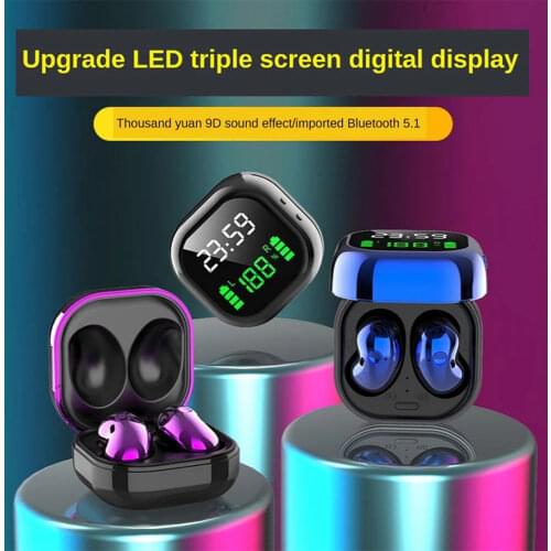 S6plus Wireless Bluetooth Earphones Headphones 5.1 LED Color Screen HiFi Music Gaming Headset for Huawei Xiaomi Samsung Phone