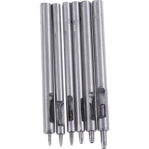 Leather Hole Punch Hollow Drilling Tools Handmade Belt Punching DIY Leather Handicraft Puncher Set Leather Tool 0.8MM-2.5MM