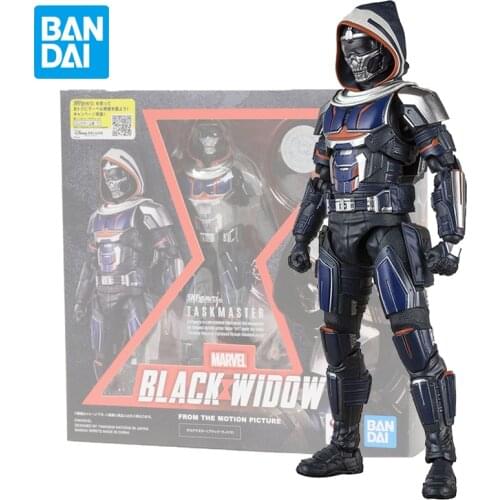 Bandai Marvel Original S.H.Figuarts Taskmaster The Avengers PVC Anime Action Figures Collection Model Toys Birthday Gifts 15CM