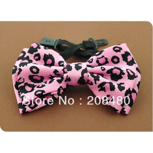 "LEOPARD PINK" pattern bowtie Mens Unisex Tuxedo Dress Bow tie Brand Designer Gift Cravat Butterfly Knot Neckwear 2020 New