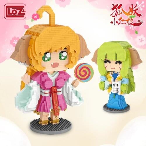 LOZ Diamond Blocks building assembling adult high-difficulty large-scale mosaic model ornaments fox demon little matchmaker