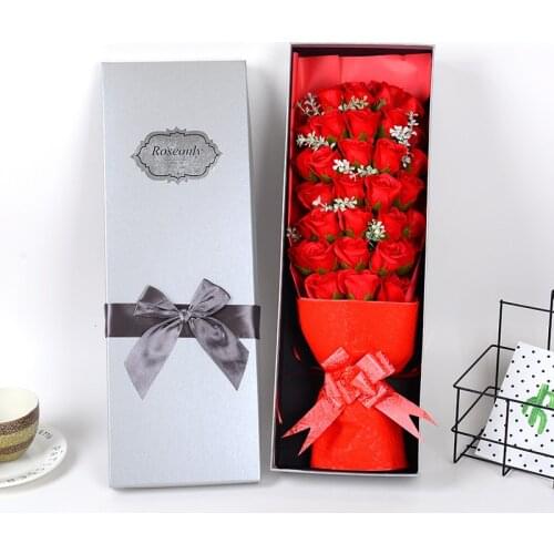 Creative Womens Day Queens Day Gift 33 Rose Soap Bouquet Gift Box Birthday Gift Eternal Flower Valentines Day Present
