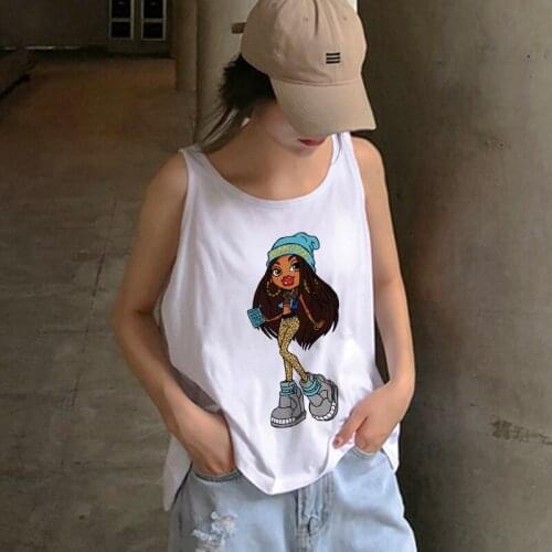 Sexy Women Harajuku Tank Top Kawaii Girl Graphics Summer O-Neck Sleeveless Vest Casual Vacation Beach Female Camisole Clothes