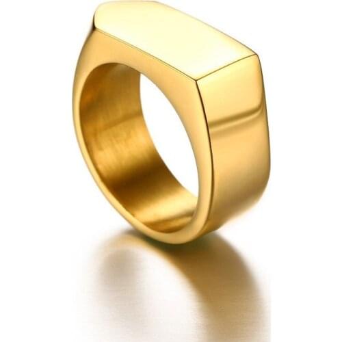 Fashion Black Gold Silver Color Stainless Steel Personality irregular Rings For Boy Friendship Men Ring Simple Jewelry Ring Male