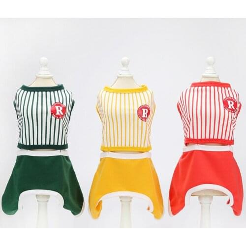 Fashion Summer Pet Outfit Dog Overall Jumpsuit Puppy Small Dog Clothes Pants Yorkshire Terrier Bichon Pomeranian Poodle Clothing