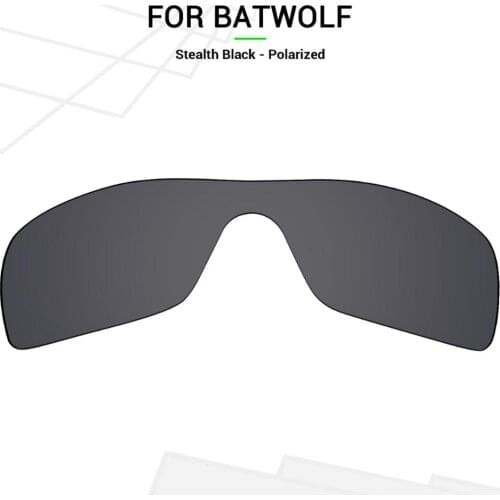Mryok Anti-Scratch POLARIZED Replacement Lenses for-Oakley Batwolf Sunglasses Stealth Black