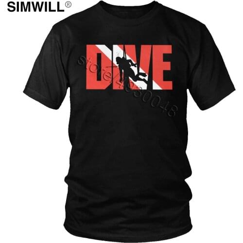 Awesome Scuba Drive Tee Shirt Mens Casual Soft Cotton T-shirt O-neck Short Sleeved Ocean Diving T Shirt Diver Gift Idea Tshirt
