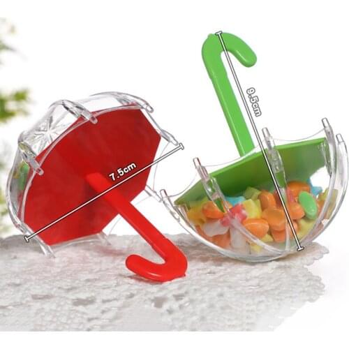 New Creative Plastic Mini Umbrella Candy Boxes Wedding Party Decor Baby Shower Gift Multicolor Christmas Candy Box